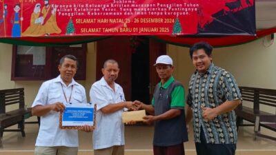 PT Timah Serahkan Bantuan Bagi Dua Gereja di Bangka Barat untuk Mendukung Kegiatan Nataru